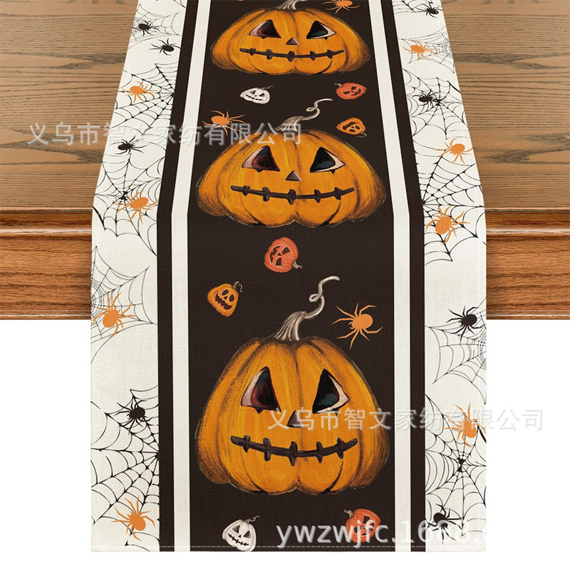 アマゾンの新型秋のテーブル旗ハロウィーンテーブル旗幽霊カボチャテーブル旗装飾メーカー直販|undefined