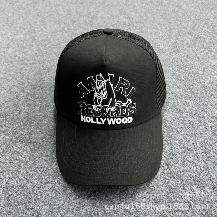 AMIRI estilo de calle para hombres y mujeres con el mismo sombrero de béisbol tendencia de protección solar sombrero de béisbol bordado de verano un cabello