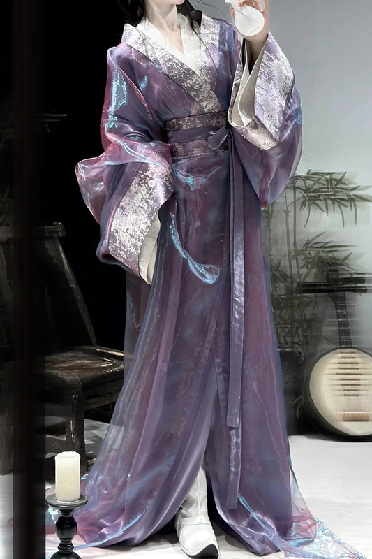 紫色战国袍汉服女款成人直裾大袖衫襦裙古风女装2025新款仙气古装|undefined