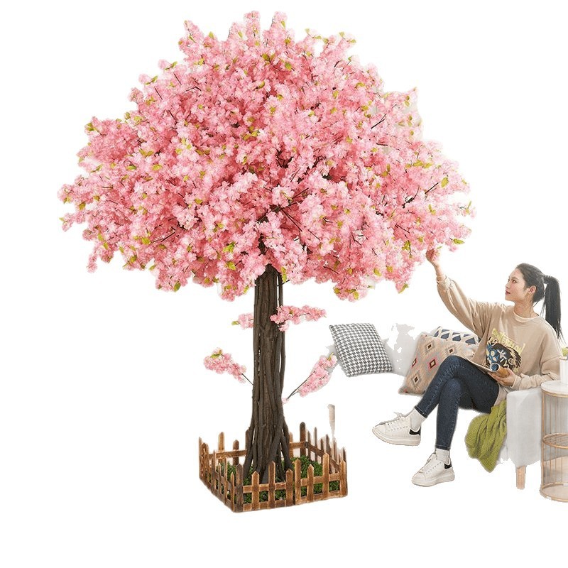 桜の木のシミュレーションの木の造景の造花のホテルのデパートの大型の桃の花の木のハイエンドの軽豪華な室内外の装飾の飾り物|undefined