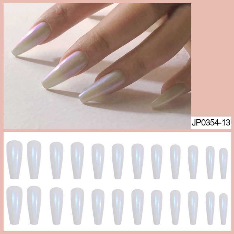 Nail Art Long Ballet Armor Coffin Armor Aurora Powder Wear Nail Art Pieces Finished Fake Nail Patch Wholesale Nail Art Long Ballet Armor Coffin Armor Aurora Powder Wear Nail Art Pieces Finished Fake Nail Patch Wholesale