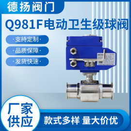 Q981F电动卫生级球阀 卡箍式快接 304/316L快装D19/25/32/38/51