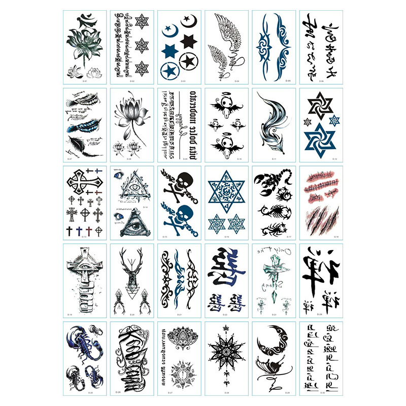 Pequeñas pegatinas de tatuajes de flores impermeables frescas, tatuajes de hombres y mujeres sexy, cicatrices desechables, pegatinas de tatuajes de rosas personalizadas