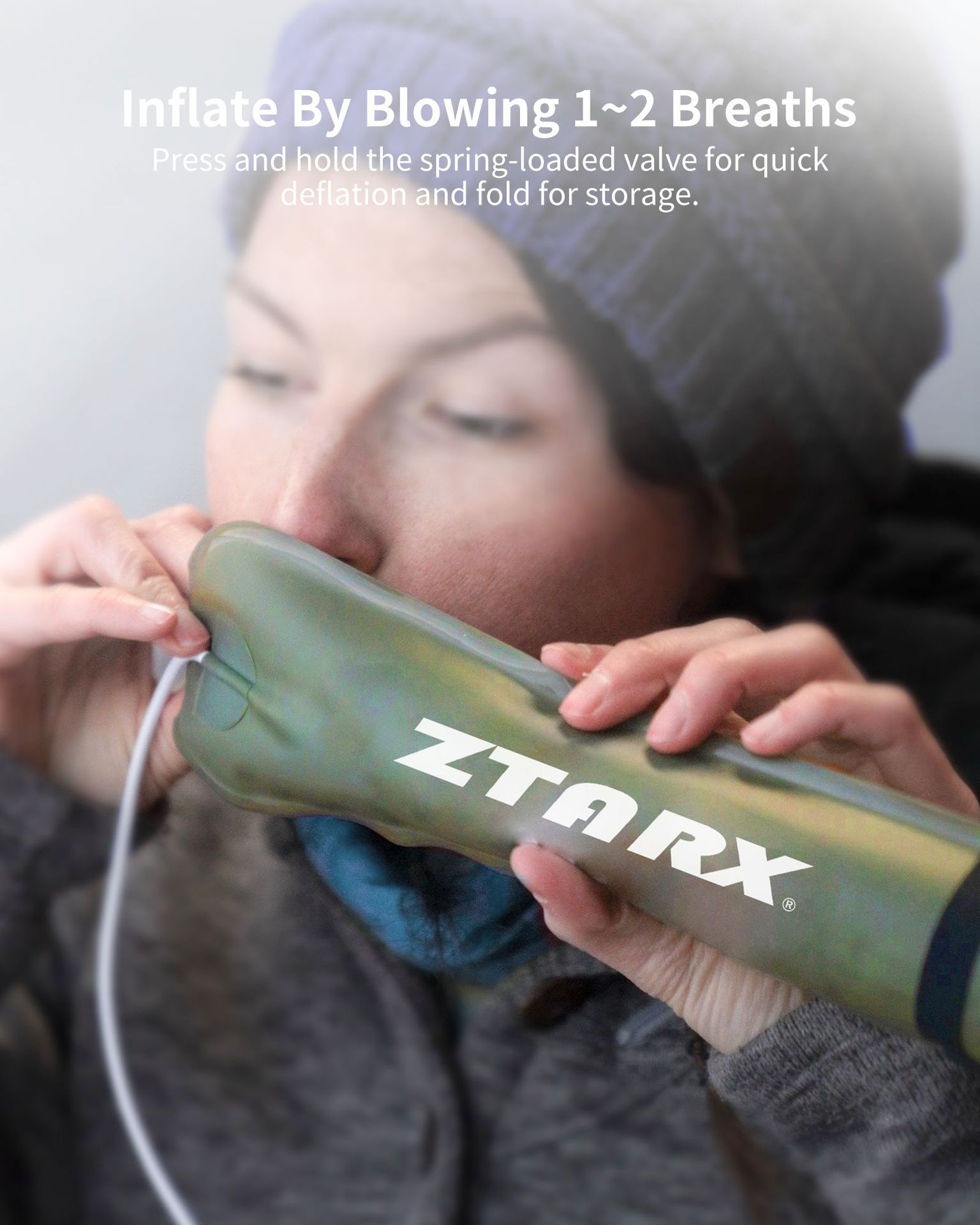 ZTARX Solar Camp Lamp LED Inflatable Lantern Waterproof