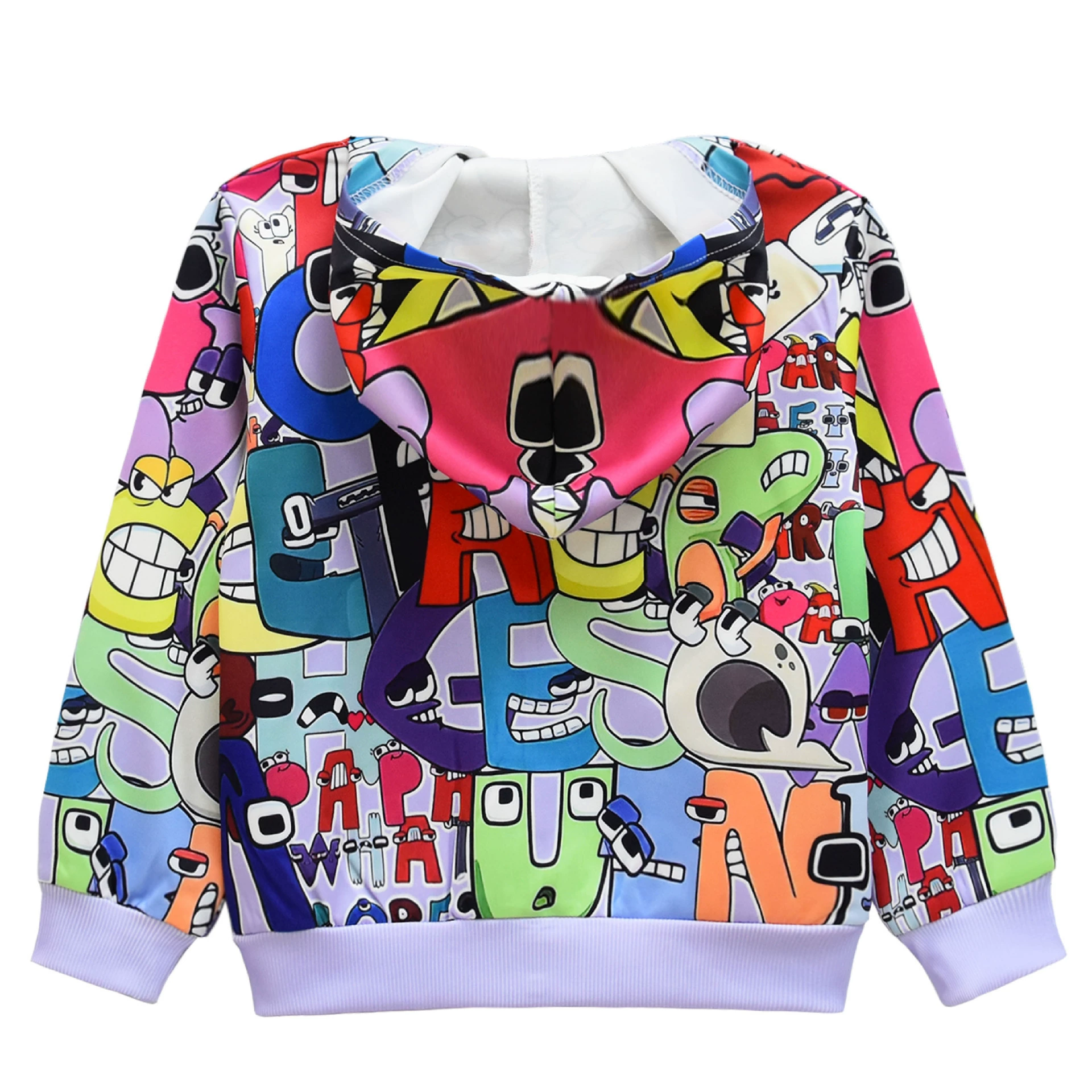 2023 Cross -border Digital Legend Alphabet Lore zipper hooded jacket jacket shirt 36057