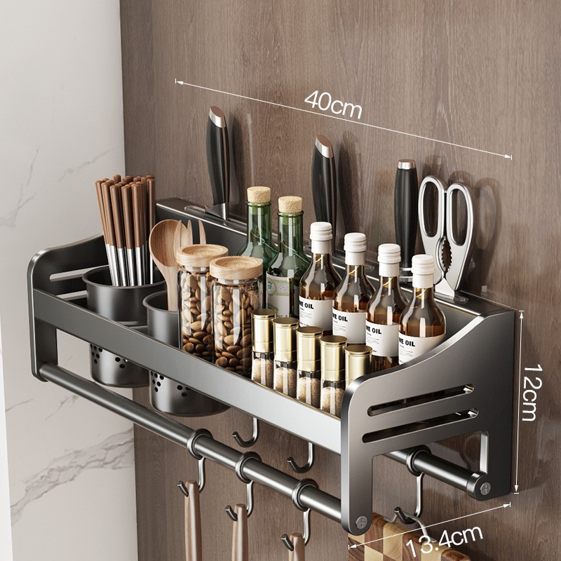 40cm 더블 컵 3 나이프 슬롯 6 후크 건 그레이