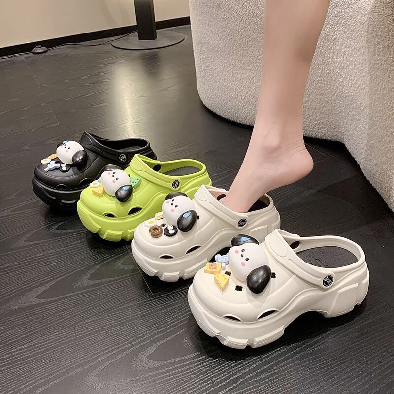 Platform Clogs for Summer Outdoor Wear, Height-Increasing Thick-Soled Beach Sandals, Accessories with Ultra-Thick Soles, Versatile Trendy Popular Style
