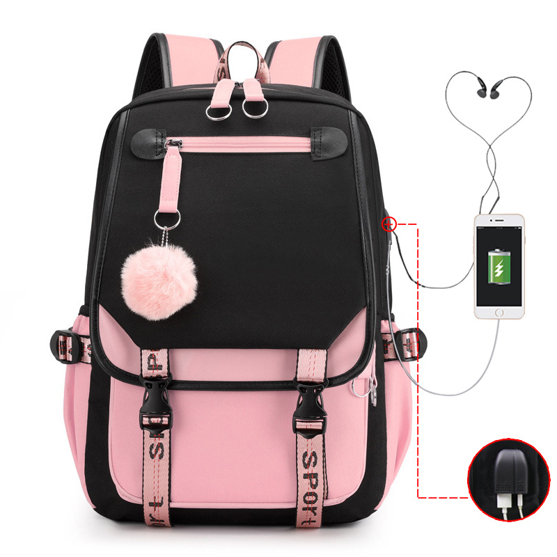 Mochila en blanco de ventas transfronterizas calientes, mochila de estudiantes de Oxford coreana de gran capacidad, simple mochila de ocio universal