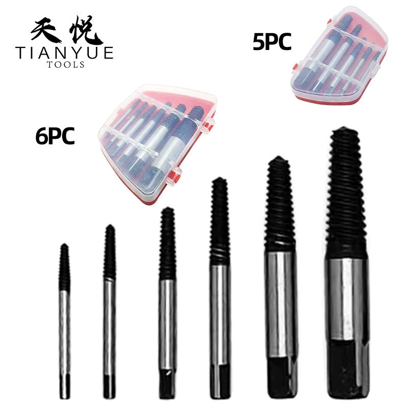 Экстрактор сломанной проволоки 5PC6PC экстрактор с мелкими зубьями инструмент для удаления сломанного винта экстрактор с одной головкой