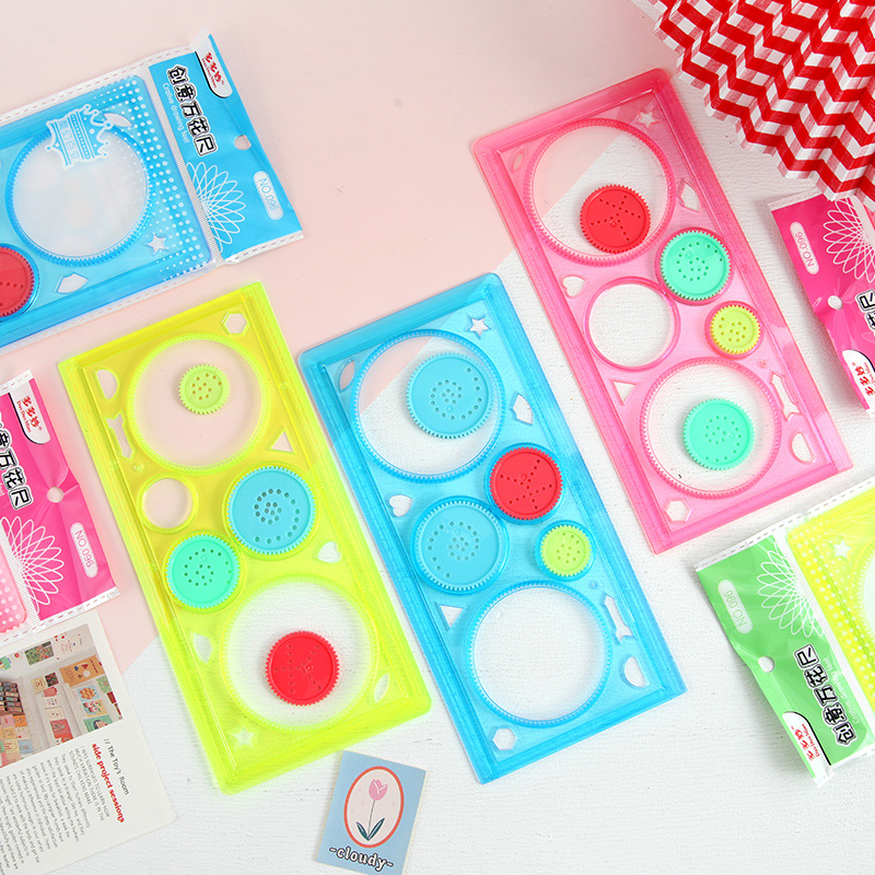 Calibéris creativo transparente juegos de dibujos animados multifuncionales para niños estudiantes papelería de aprendizaje calibéris