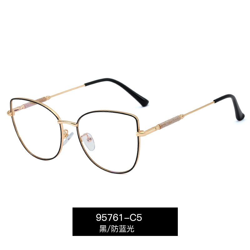95761 Montura de gafas anti-luz azul de metal de moda Xiaohongshu Venta caliente Los fabricantes de espejos planos se pueden equipar con miopía