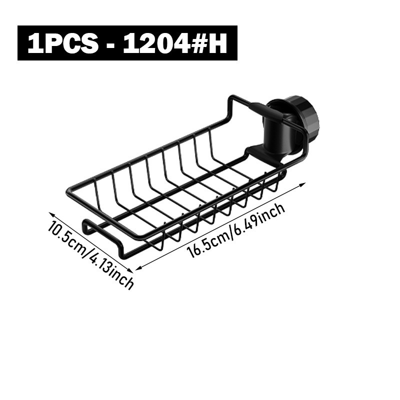 Cocina doméstica grifo esponja de almacenamiento de drenaje de agua marco de baño de acero inoxidable floral estante de artículos de baño