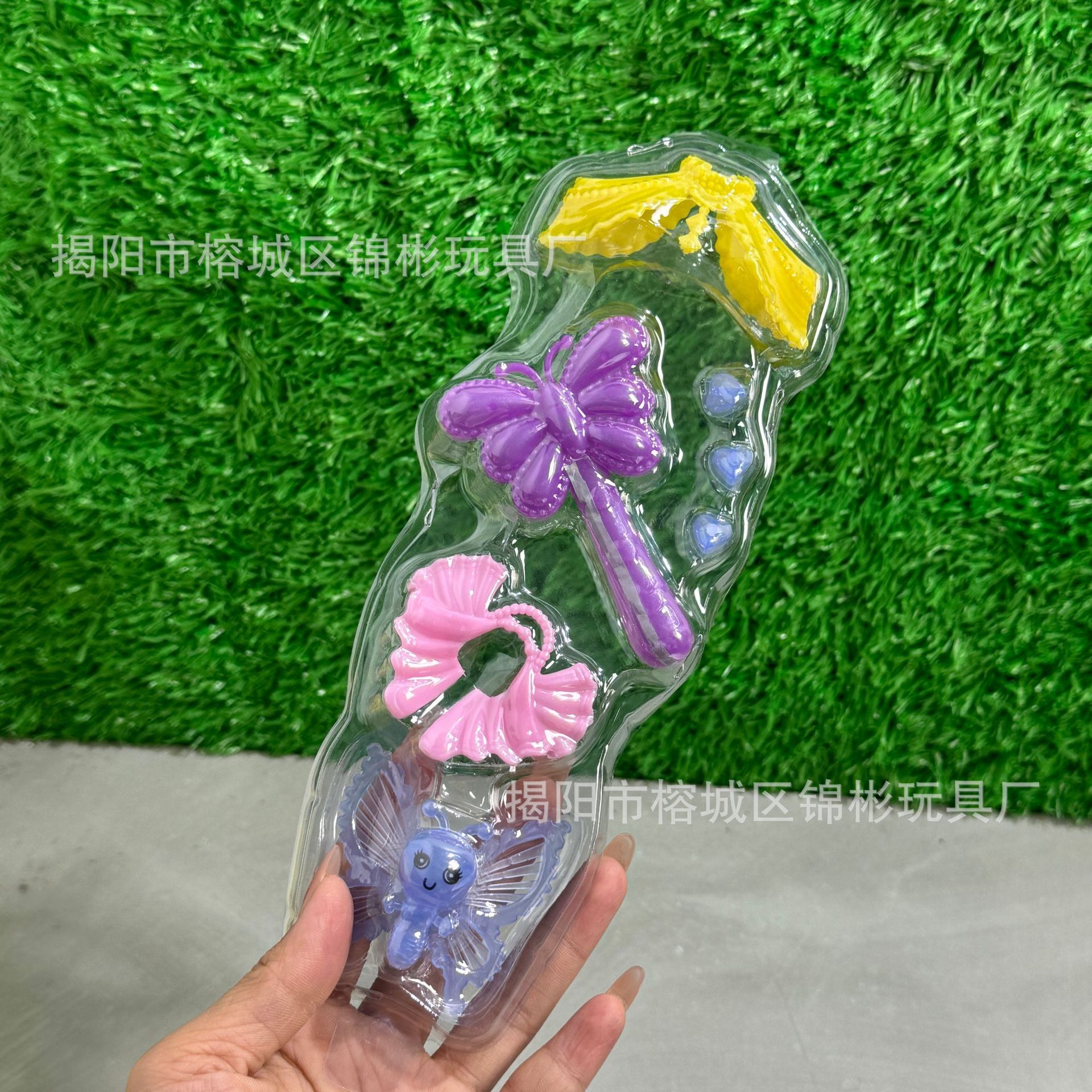 European and American Barbie Doll Princess Dressing Mirror Skirt Bag Hairpin Five-piece Set Girl Doll Blister Toy Accessories Batch