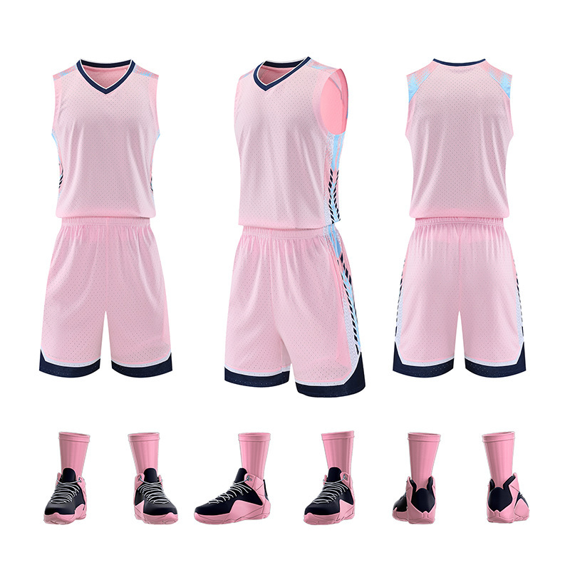 バスケットボールの服のスーツの男性のユニフォームの大学生の試合のユニフォームの服の夏の訓練服のスポーツベストはバスケットボールの服を印刷します。|undefined
