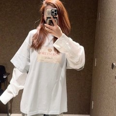 Ac復古は古いプリントを作って、深セン南油高バージョンの長袖tシャツ1996ロゴ上着をつなぎ合わせた