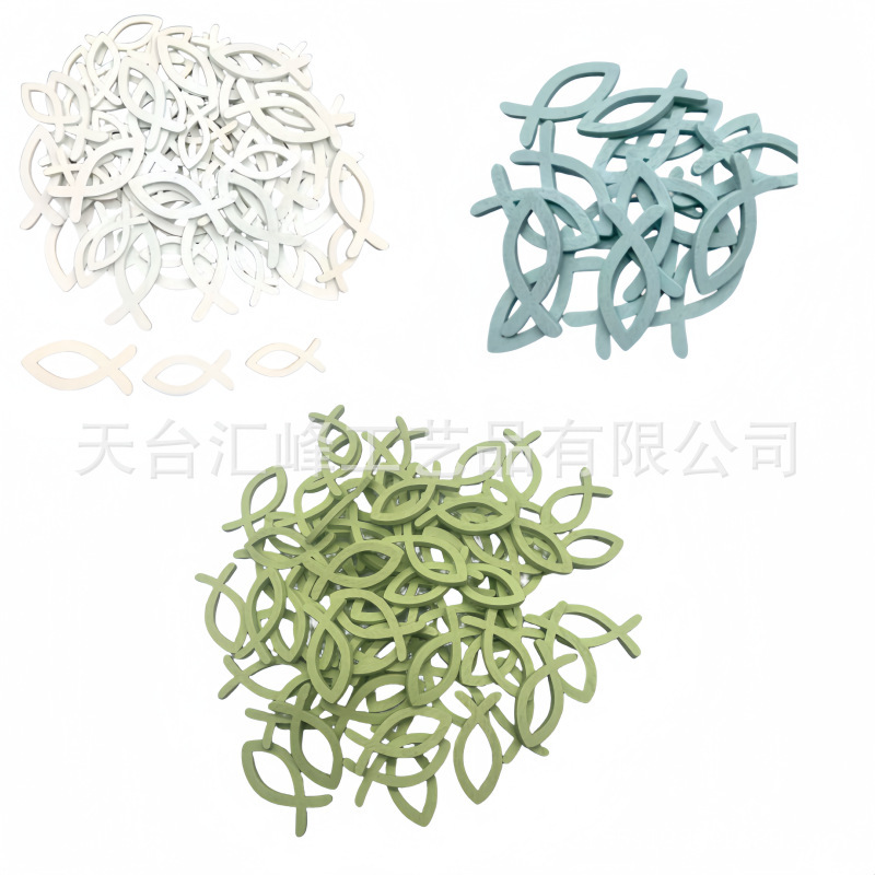 木製魚洗礼装飾装飾品装飾小魚壁装飾木製魚ウッドチップ聖体拝領テーブル家の装飾品|undefined