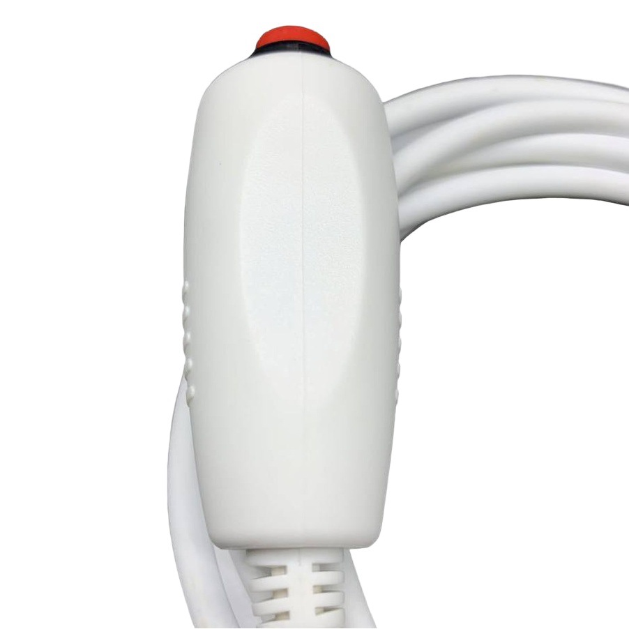 Línea de interruptor de botón de llamada de enfermera de un solo botón, línea de botón de llamada de emergencia 6,35 con clip