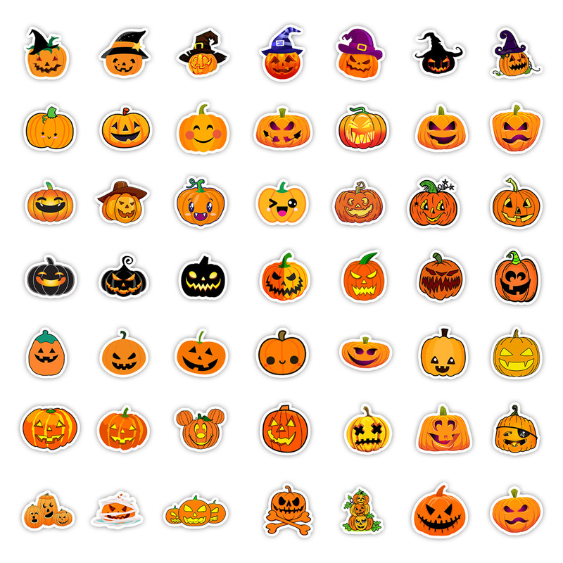 50/100枚のハロウィンのステッカーは携帯電話のコップの防水の装飾を包んで子供のdiyの手帳のステッカーを貼って卸売りします。|undefined