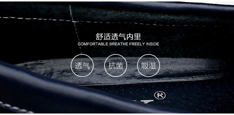Giày lười nam da bò cao cấp xỏ chân đế mềm, mũi tròn, phong cách Hàn Quốc — CK0085 màu trắng, CK0085 màu xanh lam, CK0085 màu đen chi tiết 11