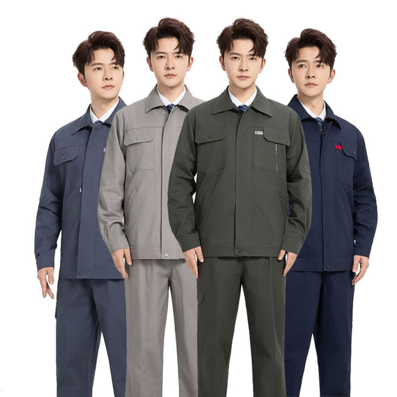 春秋长袖工作服男装套装耐磨耐脏厂服电焊工厂车间纯棉劳保服定制|undefined
