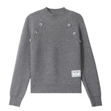 秋冬新款针织衫纯色插肩袖宽松慵懒风百搭气质显瘦半高领套头毛衣，女装针织衫/毛衣，妃慕昵服饰