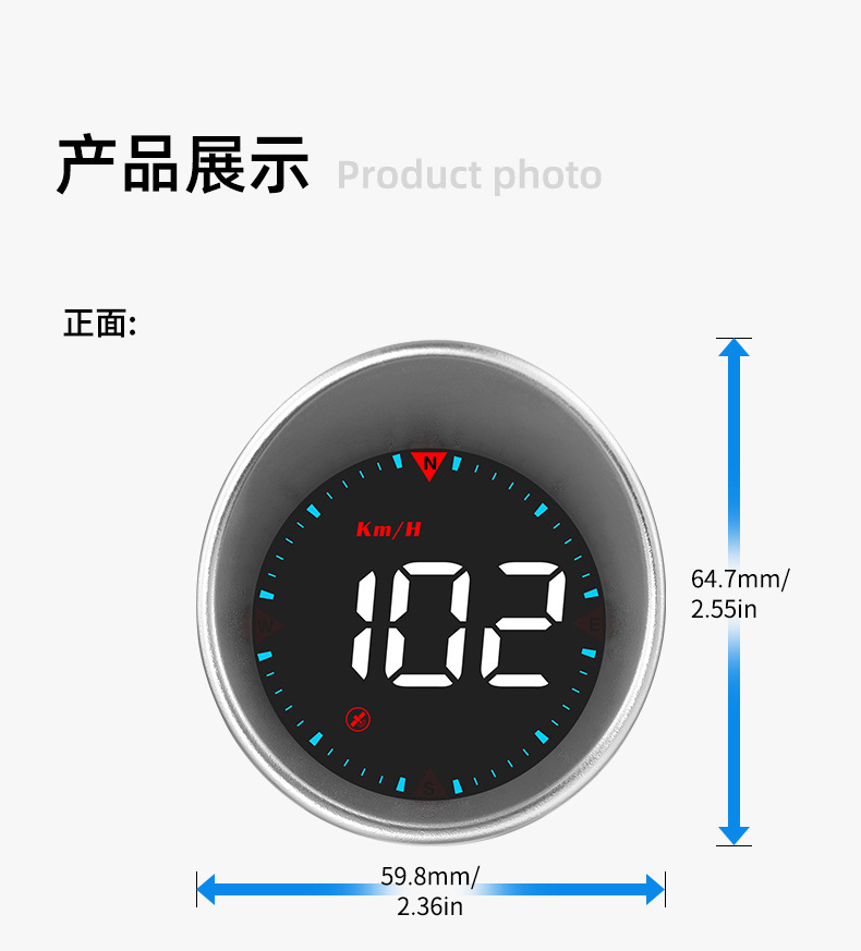 Car Gps Head-Up Display Hud Car Universal Speed Guide Hd Portable Display Manufacturer Ready Stock