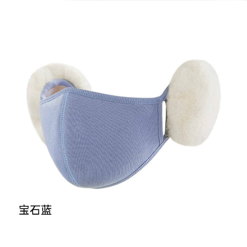 云朵保暖口罩女高颜值秋冬季加绒防风防寒户外二合一护耳面罩耳套|undefined