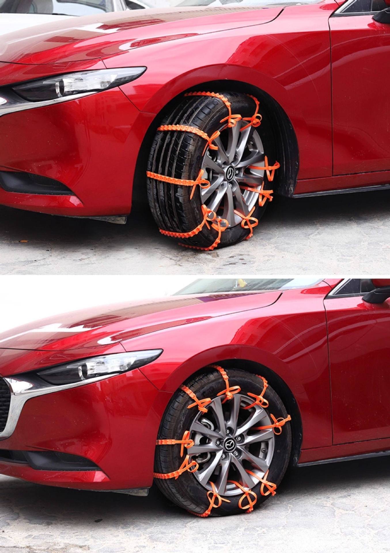 Car Winter Anti-Slip Chains for Electric Vehicles, 25 New Models, Suv Tires, Universal Type for Sedans, Disposable Tie Straps That Do Not Damage Tires