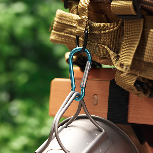 Gourd type No. 5 hanging buckle safety buckle luggage buckle spring hook mountain climbing kettle buckle LED light buckle aluminum alloy carabiner