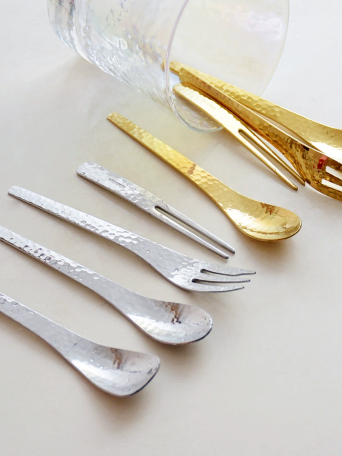 HOHER металлический молоток в стиле INS, дизайн, ложка для перемешивания кофе, ложка для мороженого, десертная вилка для фруктов, креативная стильная