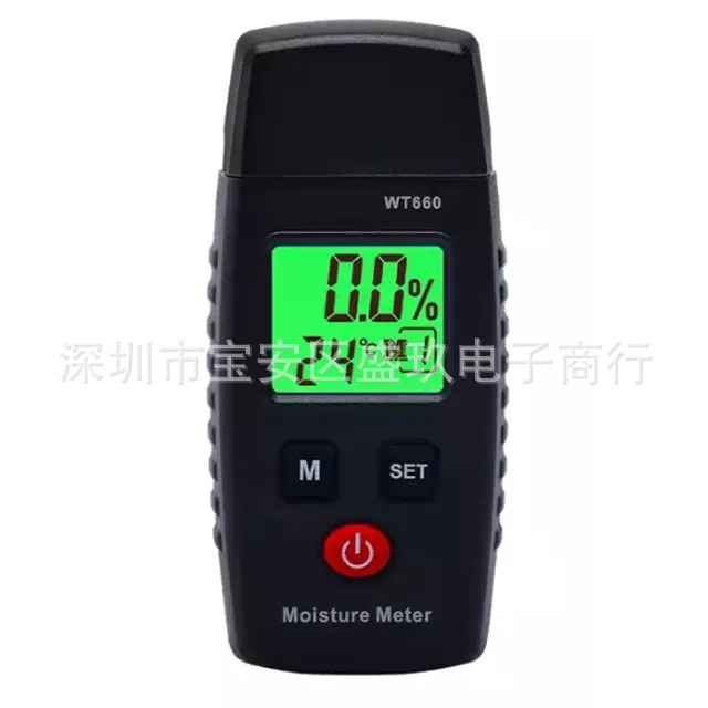 New English-Style Hygrometer with High-Definition Digital Display for Testing Moisture in Building Materials, Paper, Cardboard, and Wood - Moisture Meter Wt660 New English-Style Hygrometer with High-Definition Digital Display for Testing Moisture in Building Materials, Paper, Cardboard, and Wood - Moisture Meter Wt660