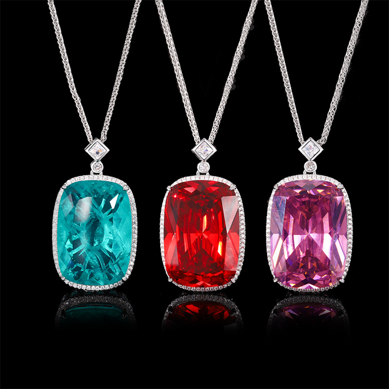 2024 nueva joyería Zhuang Shengsheng fondo de cobre chapado en oro simulación europea y americana rosa seca collar colgante cuadrado 20*28