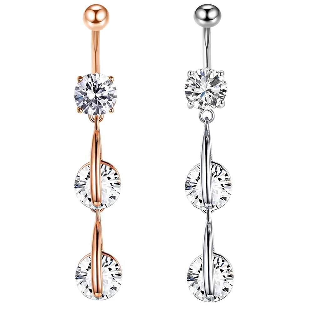Cartoon Flower Love Zircon Navel Ring 316L Surgical Steel Belly Button Piercing Jewelry detail image 10