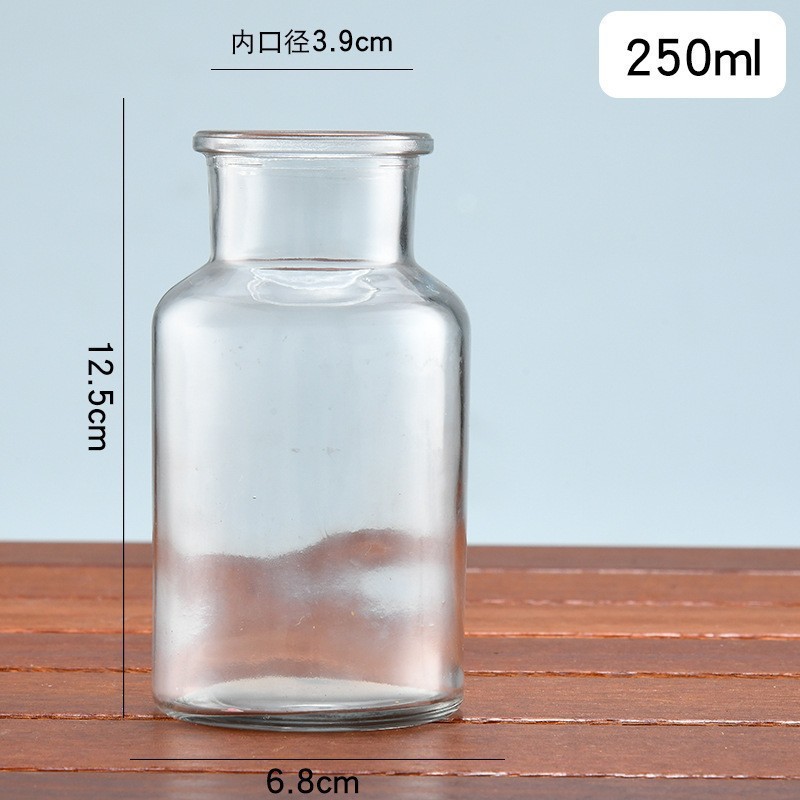 큰 입 투명 병 + 코르크 250ml 기본값;