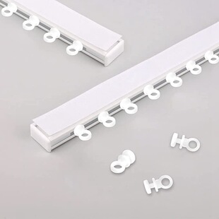 Cross-border retail curtain accessories alloy plastic track pulley hook accessories curtain curved rail clip hook accessories