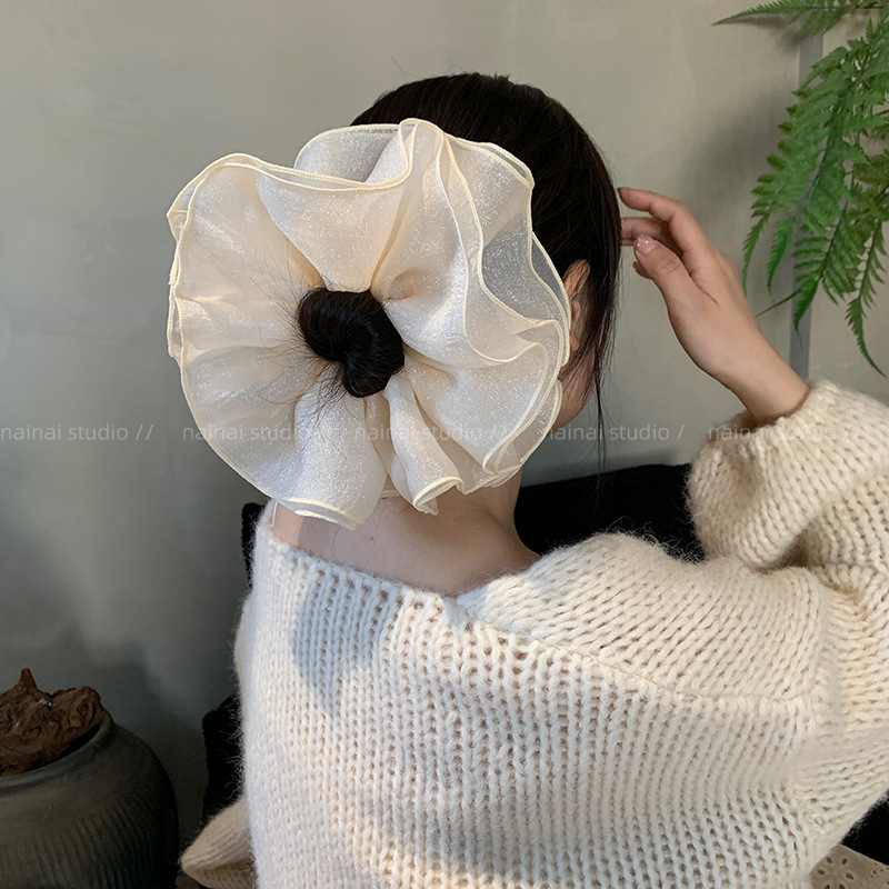 甘いレースのリボンヘアゴム、スーパーフェアリーバレエスタイルのヘアゴム、優しい気質のボールヘアアクセサリー|undefined