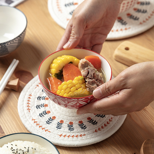 Xiaozuo Japanese tableware bowl creative ceramic soup bowl rice bowl home bowl set new home bowl