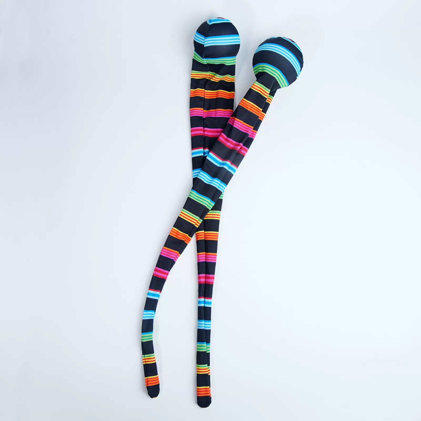 杂耍道具长尾甩球袋袜形弹力sock poi 波曳球多色手技旋转接触甩