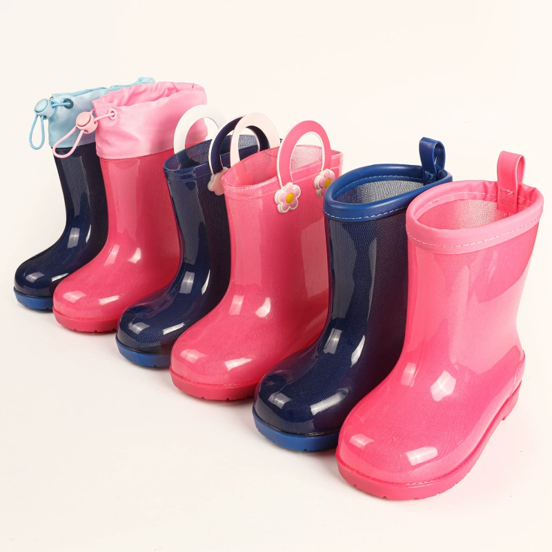 Креативная цветочная ткань из желе цвета цветочная детская дождевая обувь спотовая дождь клей сапоги противоскользящая мягкая малышка