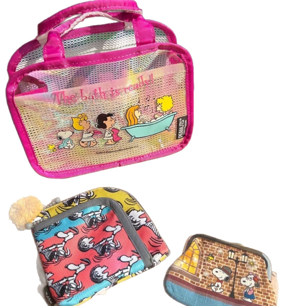 Cute estilo de hogar de control de acceso bolsas de almacenamiento de llaves de automóvil creativas bolsas de llaves Snoopy bolsas de llaves convenientes