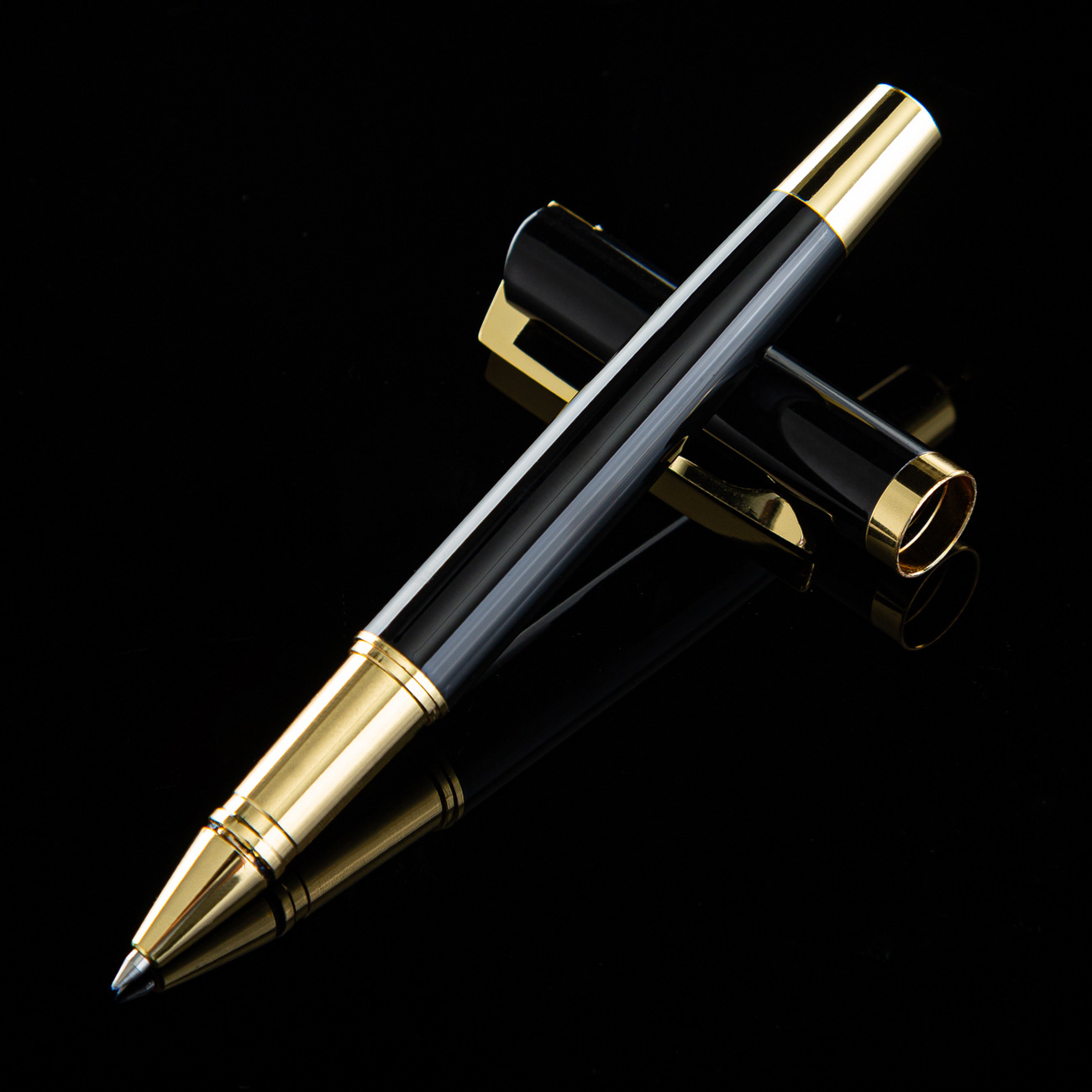 Pluma de firma de negocios en stock pluma de metal al por mayor insertar publicidad pluma de regalo Logotipo de grabado láser pluma de gel