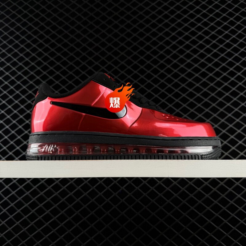 Air Force 1 Low Seamless Red and Black Patent Leather Full-Length Air Cushion Men's Air Force 1 Low-Top Sports Sneakers Air Force 1 Low Seamless Red and Black Patent Leather Full-Length Air Cushion Men's Air Force 1 Low-Top Sports Sneakers