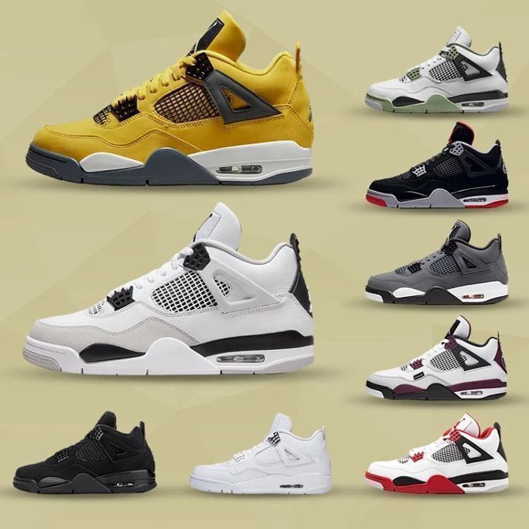 Aj4 Basketball Shoes, Jordan 4 Shoes for Men, Electric Goddess University Blue Cement Oreo Aj Hot Lava Trendy Sports Shoes for Men and Women Aj4 Basketball Shoes, Jordan 4 Shoes for Men, Electric Goddess University Blue Cement Oreo Aj Hot Lava Trendy Sports Shoes for Men and Women