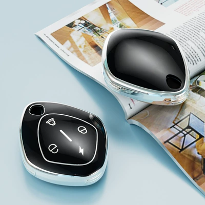 Electric vehicle key cover shell – remote control buckle - c-section-black