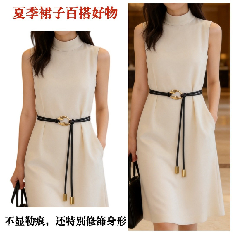Leather Rope Belt for Women, Summer Waist Rope Belt to Match Dresses, Sweaters, Cashmere Coats, Fashionable Waist Cincher, Tiktok Hot Item, Wholesale Leather Rope Belt for Women, Summer Waist Rope Belt to Match Dresses, Sweaters, Cashmere Coats, Fashionable Waist Cincher, Tiktok Hot Item, Wholesale