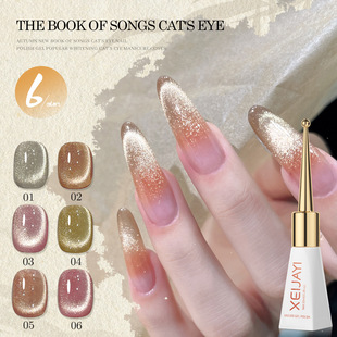 The Book of Songs Cat's Eye Nail Art 2024 New Popular SPAR Cat's Eye Cyber Popular Varied Cat's Eye Gel Polarized Nail Art