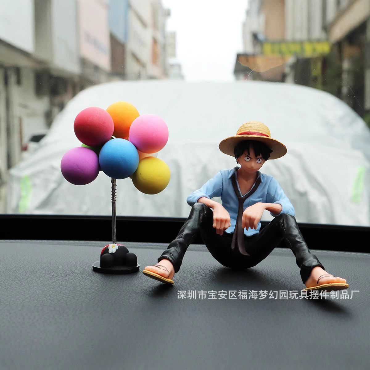 밀짚 모자 루피 핸드 헬드 원피스 앉아 자세 애니메이션 핸드 헬드 PVC 데스크탑 섀시 모델 장식품