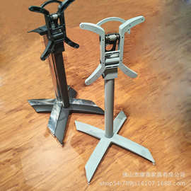 户外餐厅咖啡厅可折叠铝合金桌脚高低插叠台架金属休闲桌腿