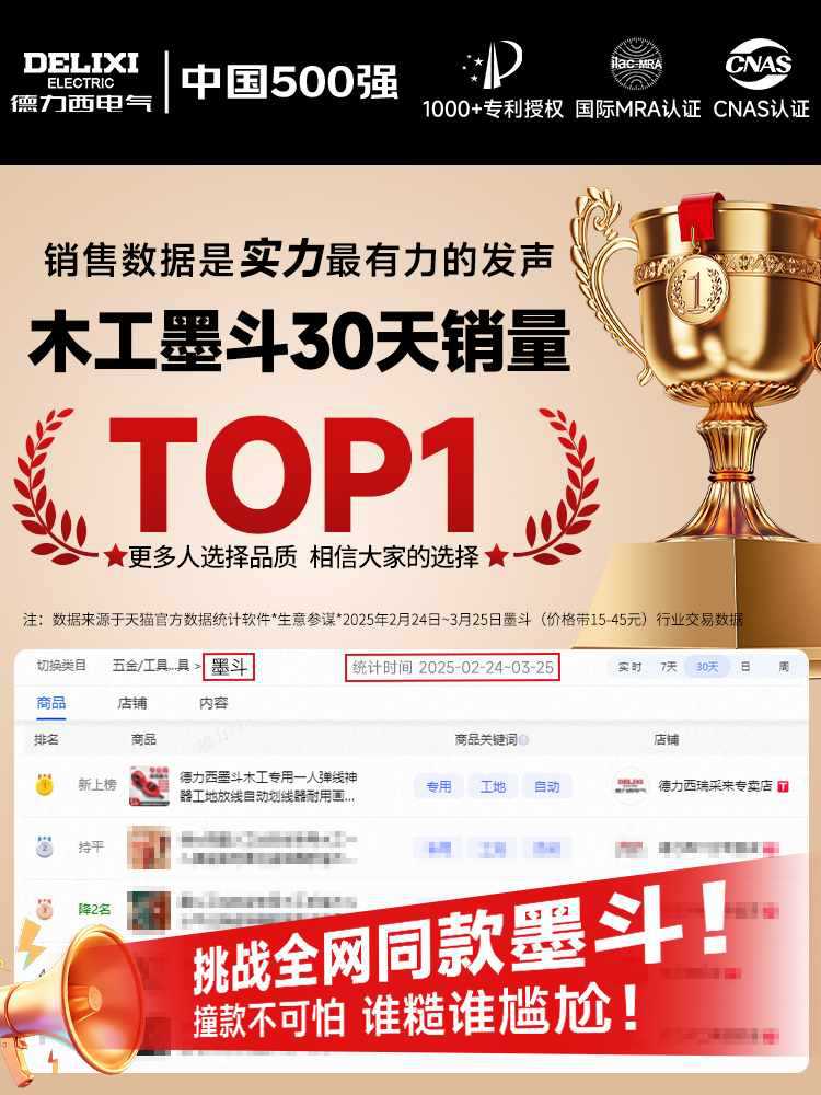 ✅墨斗木工一人弹线工地放线自动划线器耐用画线工