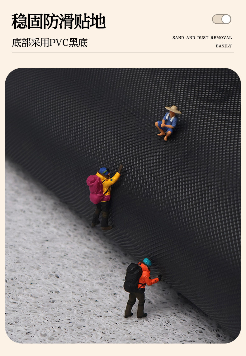 Cartoon Cute Household Entrance Anti-Slip and Dirt-Resistant Foot Mat, Indoor and Outdoor Wire Loop Dust-Removing Door Mat